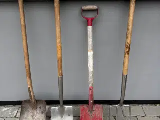 SkovlSpadeSæt - Skovl/2xSpader og Greb