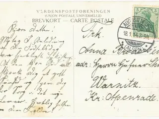 Brotypestempel AUGUSTENBURG. Fra 1914