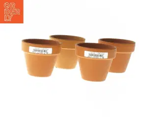 Små nye lerpotter (str. 4 stk Ø 7 cm)