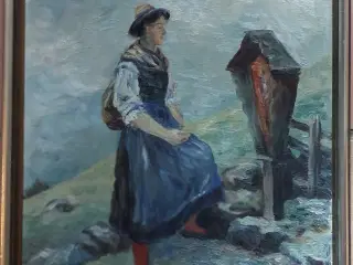 SIGRID BECK-KNUDSEN - ( 1864-1947 ) oliemaleri