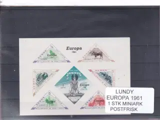 Lundy - Europa 1961 - 1 Stk. Miniark - Postfrisk
