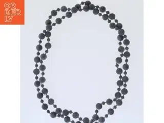 Grå perlekæde (str. 130 cm)