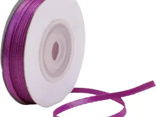 Mørk Lilla Satinbånd 3 mm - 30 meter Rulle