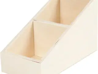 Stilfuld trædisplaykasse med skråsider, 12 cm høj