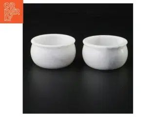 Hvide marmorskåle (str. 7 x 3 cm)