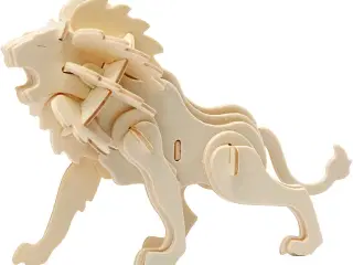 3D konstruktionsfigur, løve, str. 18,5x7x7,3, 1 stk.