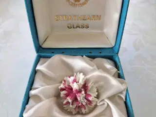 Håndlavet vintage broche I glas