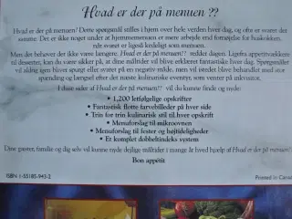 hvad er der på menuen 2. kun bind 2, af yvan belis