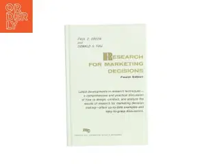 Research for Marketing Decisions af Paul E. Green; Donald S. Tull (Bog)