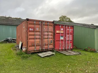 2 stk skibscontainere