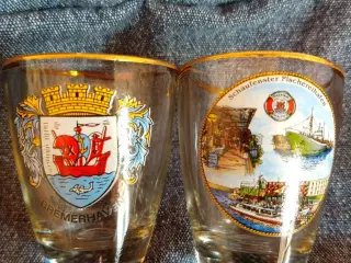 2 små souvenir glas fra Tyskland