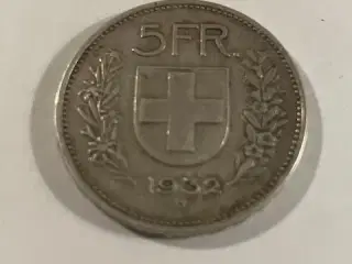 5 Francs 1932 B Schweiz