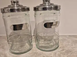 2 store opbevaringsglas 