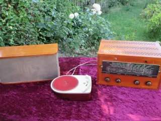 Vintage musikanlæg m. rørradio. Restaureret.