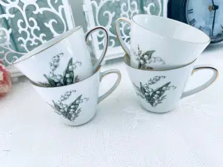 Liljekonval kopper kaffekop stel 