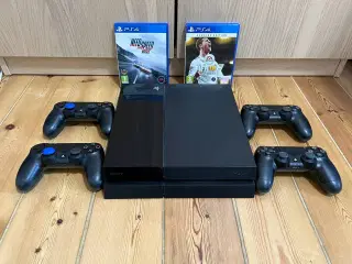 Billig PS4 Bundle – Konsol, 4 Controllere, 2 Spil 