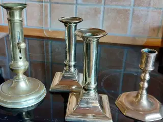 ANTIKKE 17 / 1800 TALS LYSESTAGER - (samlet pris) 