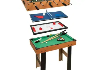 Multi-spil bord 4-i-1 - bordfodbold, ping pong, hockey og billard (87 × 73 × 43 cm)