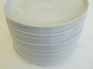 13 stk grill tallerkener i hvidt