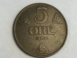 5 Øre 1916 Norge