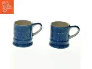 Blå keramikkrus fra Whittard (str. H. 6 cm. ø. 6 cm)