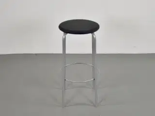 Kinnarps frisbee barstol med grå polster og grå stel