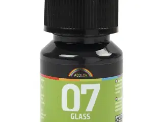 A-Color Glass Sort Lakmaling 30ml - Vandbaseret Finish