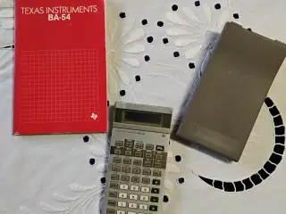 Texas Instruments BA- 54 med etui + manual 80'erne