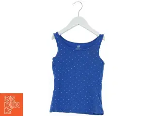 Blå polka dot tank top fra H&M (str. 140)