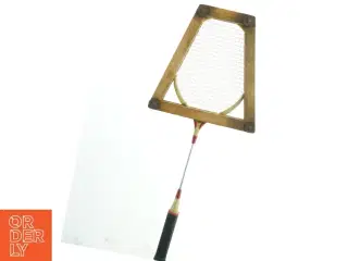 Retro badminton ketcher med træramme fra Britooods (str. 68x20 cm)