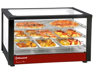 Sort Varmevitrine (78 cm) – Euronorm