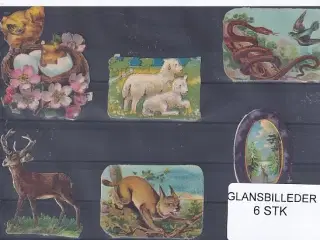 Glansbilleder - 6 Stk.