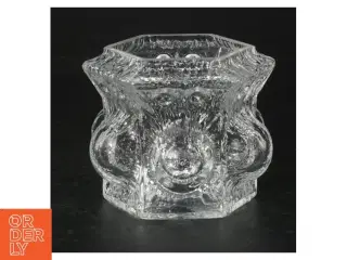 Glas bæger/vase (str. H. 8 cm. ø. 10,5 cm)