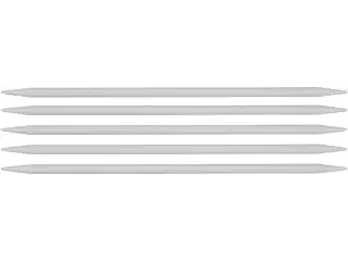 Strømpepinde, L: 20 cm, str. 6 mm, 1 sæt