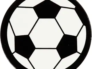 Fodbold Kartonmærkater 25 mm - 20 stk. Hvid/Sort