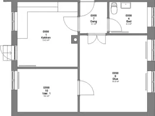 2 værelses lejlighed på 64 m2, Sønderborg, Sønderjylland