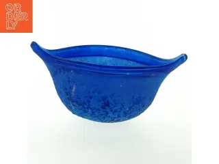 Blå glas skål (str. Ø. 20 cm)