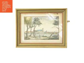 Indrammet gammelt tryk af Kolding (str. 35x27 cm)