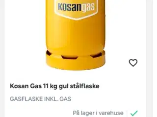 11 kg fyldt gasflaske - plomberet