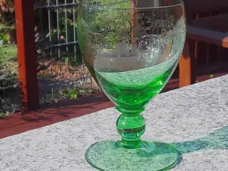 4 Grønne "Gerda"  hvidvinsglas