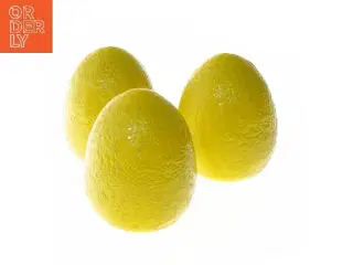 Dekorative gule æg (str. 3 stk 12,5 cm)