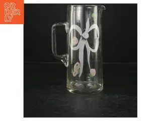 Glaskande med blomsterdesign (str. 20 cm)