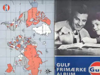 Frimærker i retro bog fra Gulf