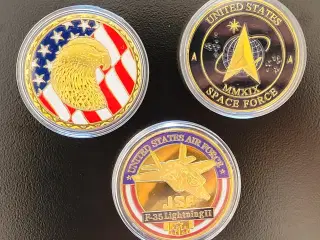 USA Airforce challenge coins 3 stk