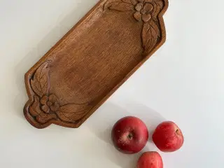 Træbakke m blomster