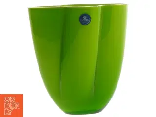 Konisk grøn vase fra Royal Crystal Copenhagen (str. 16x15 cm)