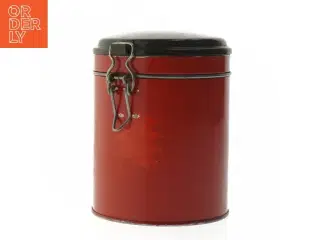 Rund Vintage metal opbevaringsdåse med lukkelåg (str. 14,5 cm)