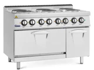 Elektrisk Komfur med 6 Kogeplader og El-ovn