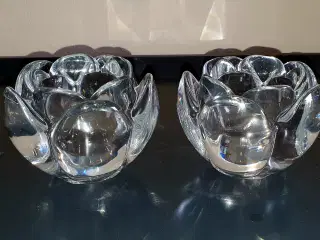 Holmegaard krystalglas Fyrfadsstager