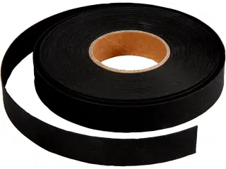 Flettestrimler i sort læderpapir, 15 mm, 9,5 m